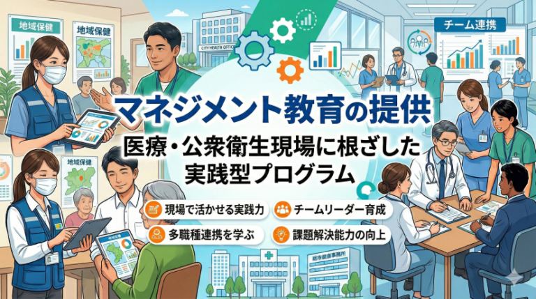 マネジメント教育の提供｜医療・公衆衛生現場に根ざした実践型プログラム